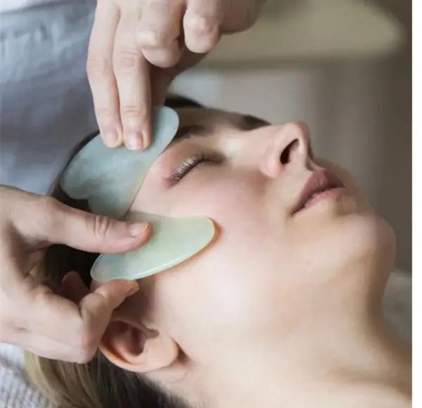 Flawless Jade Roller With Guasha (marble Stone) Stimulates Healthier Skin Malak Express